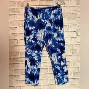 Fabulously Slimming capri leggings from Chicos with tummy control lining tie dye